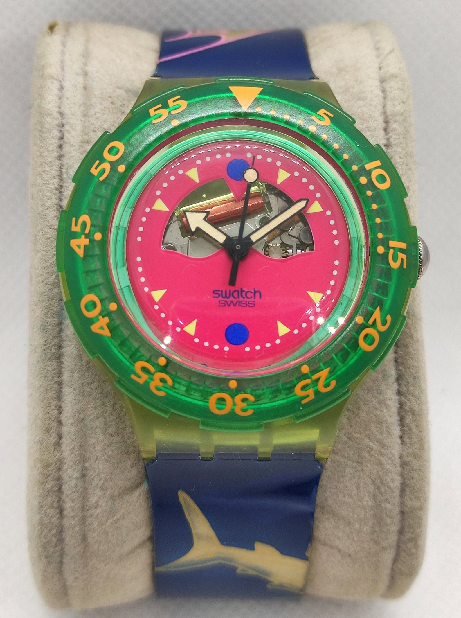 Swatch 1990 Jelly Fish Scuba Swiss watch Mens and womens 90s Etsy
