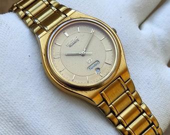 Vintage Seiko Quartz Watch Mens SEIKO 5Y23-8270 Day-date Gold | Etsy  Australia