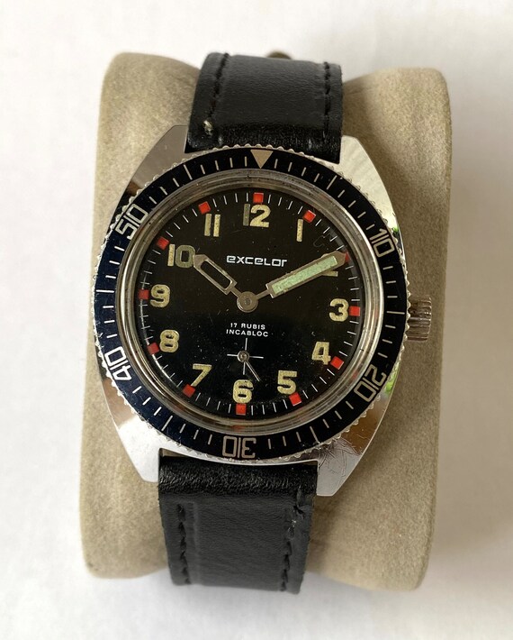 Vintage Diver Watch exCeLOr Skin diver Vintage Watch … Gem