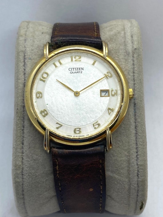 Vintage Citizen Quartz Mens White Dial Day Number Citizen 6115 | Etsy