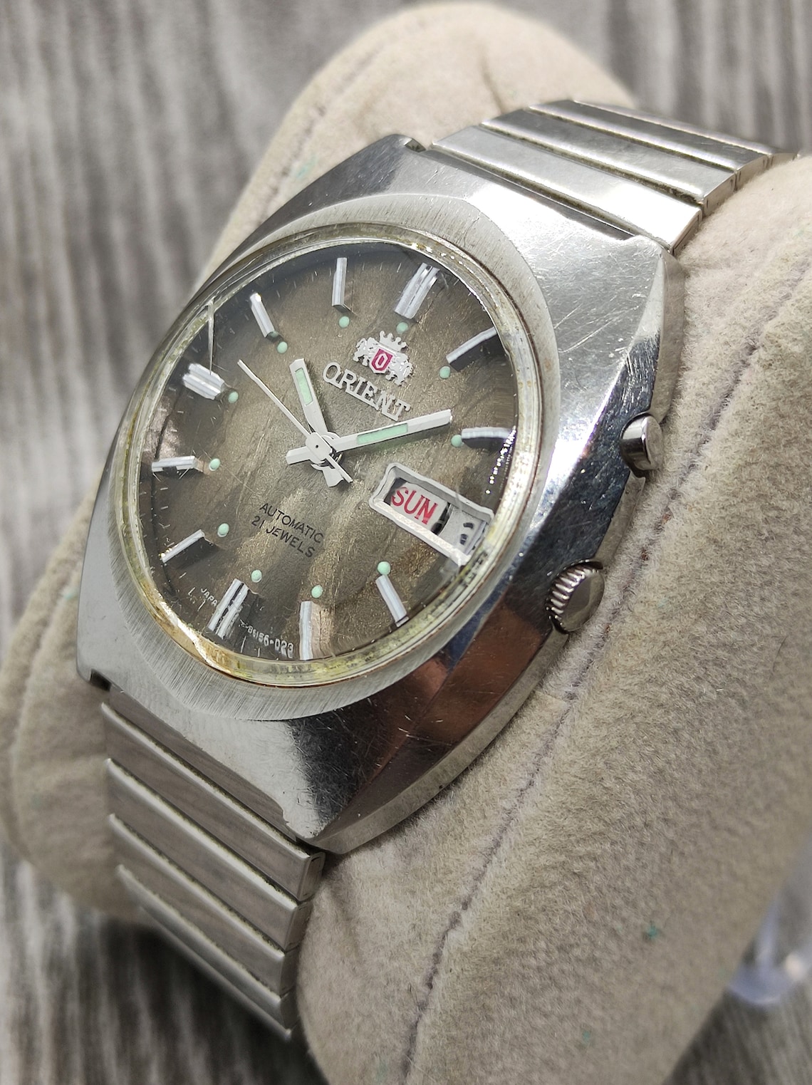 Vintage ORIENT Automatic Watch Mens Brown Dial Day Date 21 Etsy