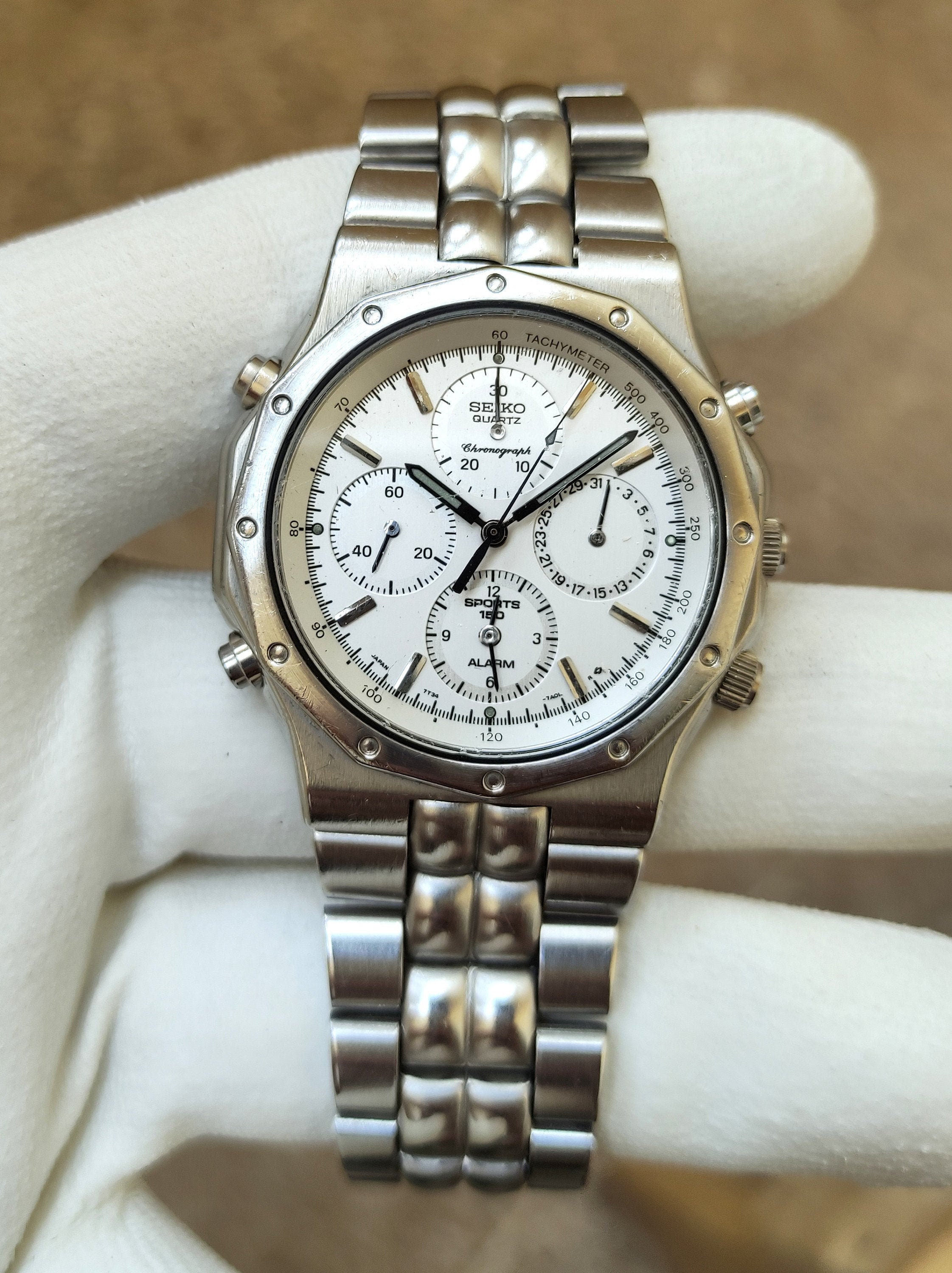 Seiko Royal Oak 7t34-7A1A Quartz Chronograph Sports 150 Alarm | Etsy  Nederland