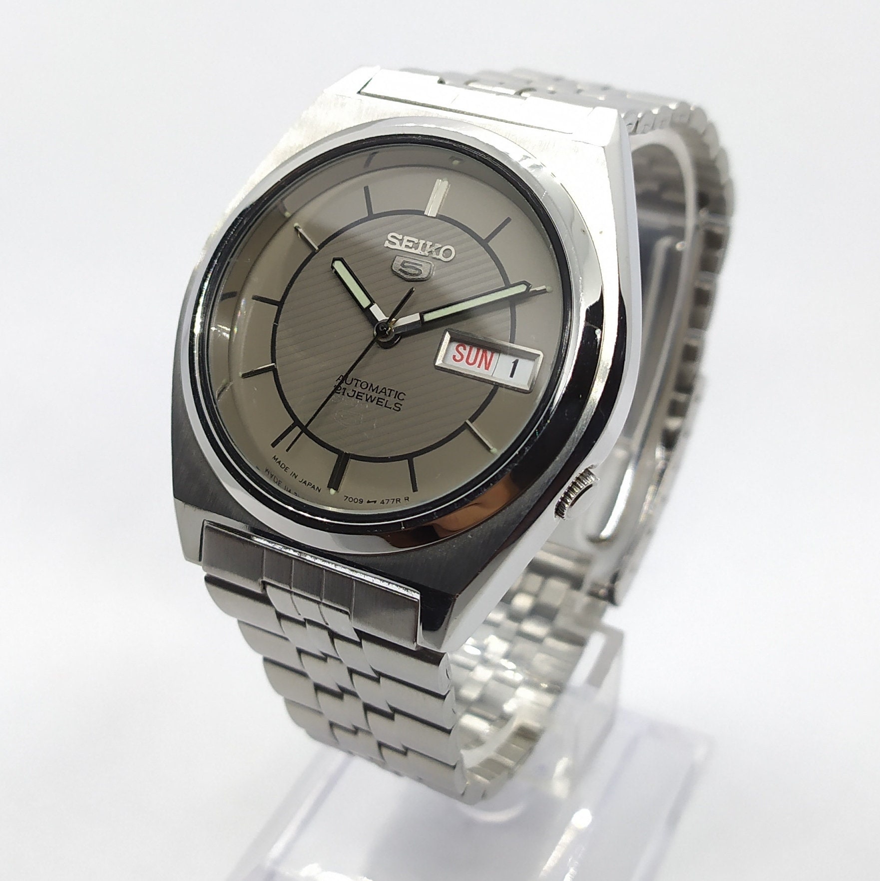 Vintage SEIKO 5 Automatic Men's Watch Gray Dial 7S26-8761 - Etsy Finland