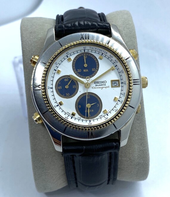 Buy Seiko Chronograph Quartz Panda Dial 7T32-6D0A Alarm Tachymeter Online  in India - Etsy