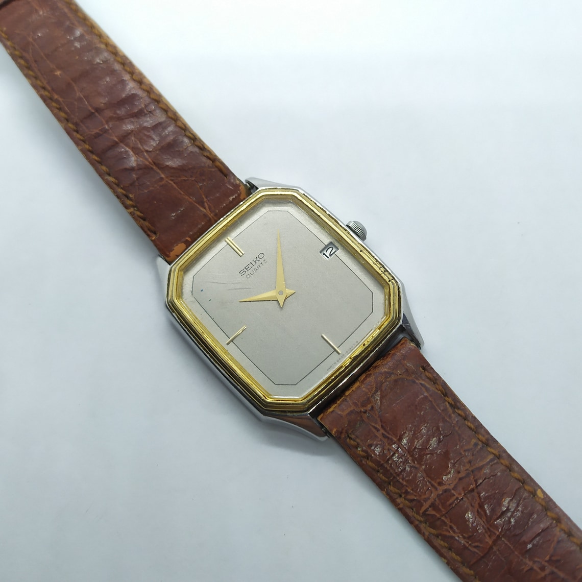 Vintage Seiko Watch Quartz Men's 64395100 SGP Bezel Etsy