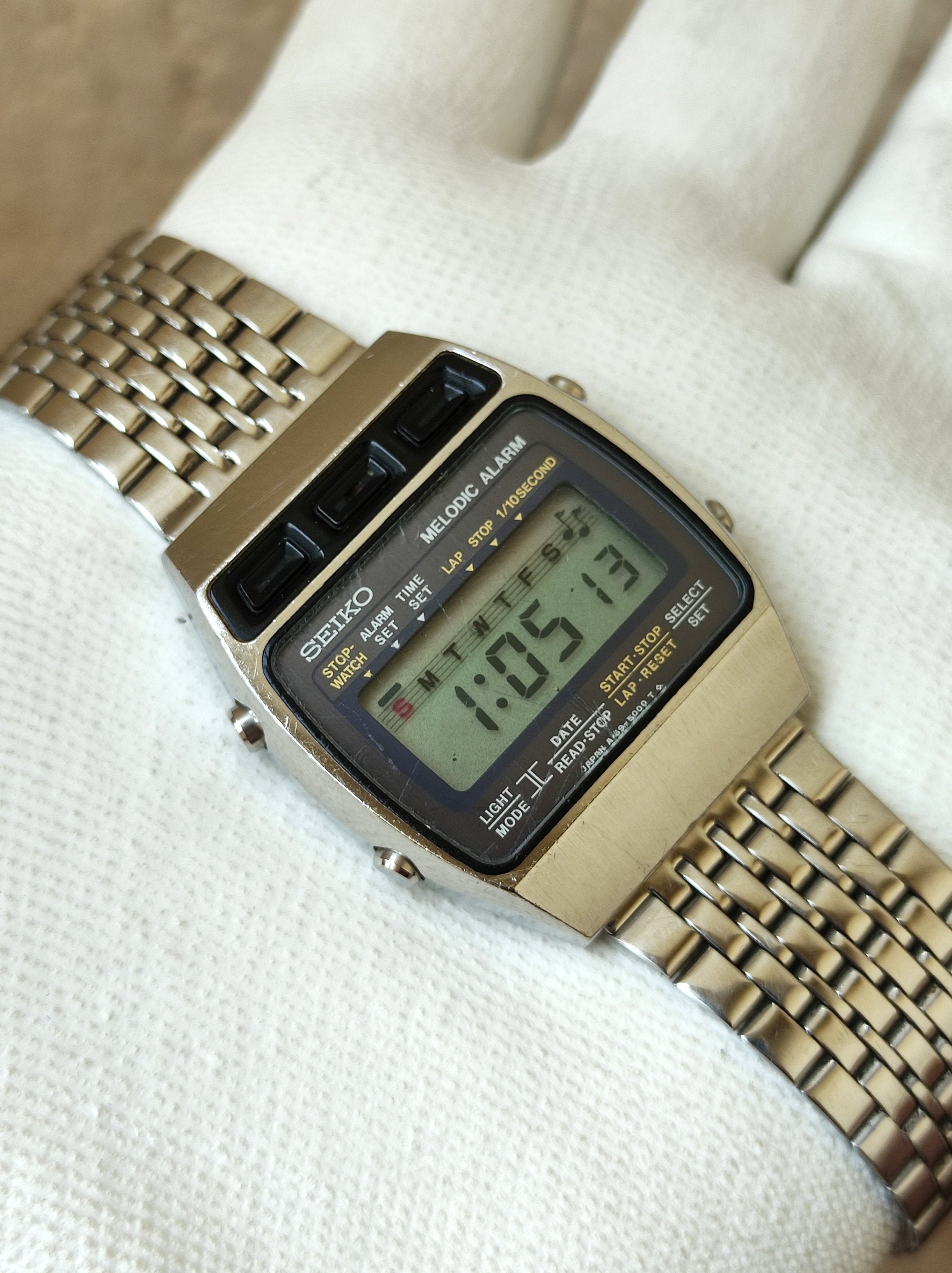 Vintage Seiko Melodische Alarm Seiko A169-5000 LCD Horloge | Etsy Nederland