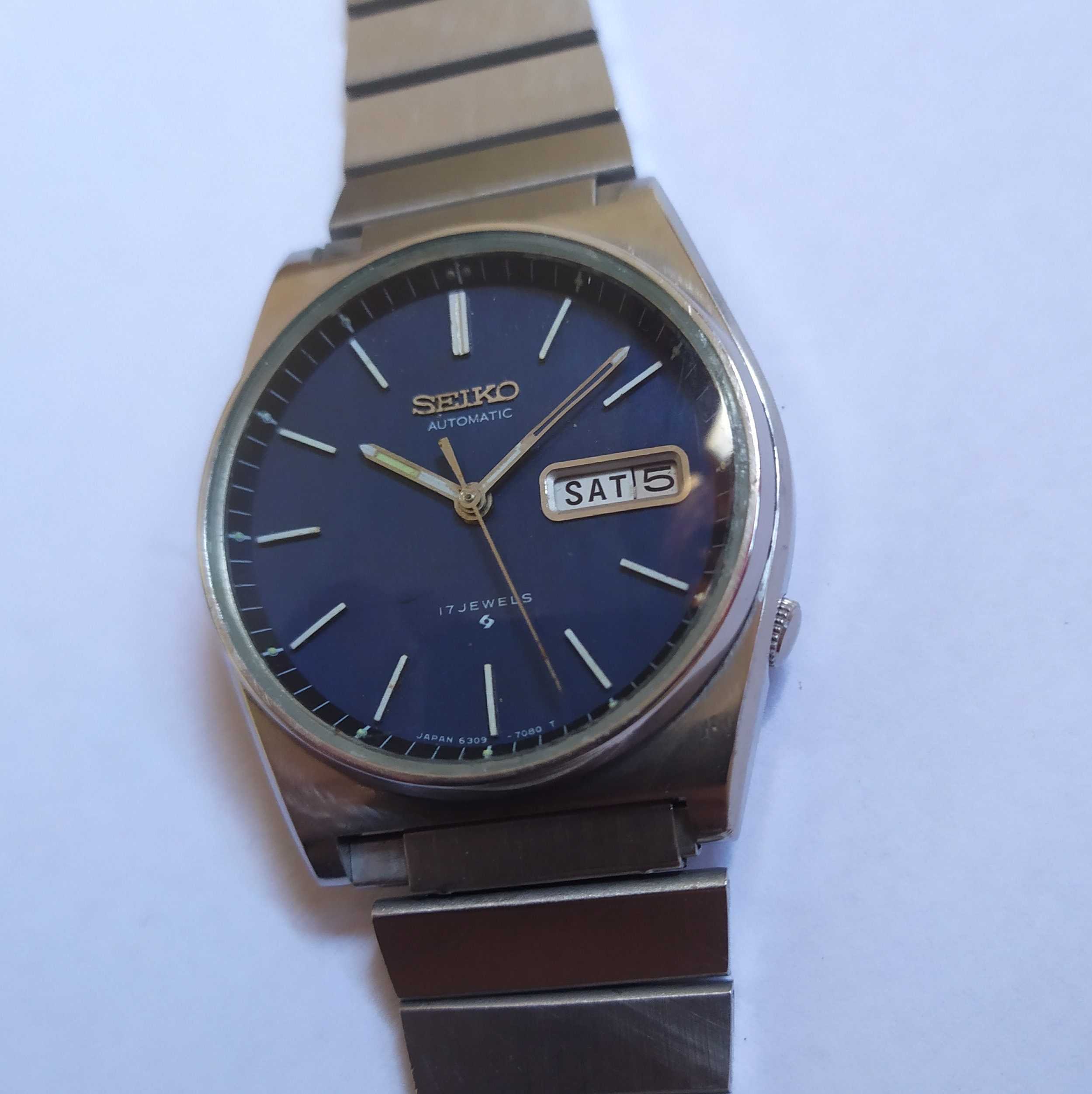 Vintage Seiko Automatic Mens Watch 6309-708A A4 37mm 17 Jewels - Etsy  Denmark