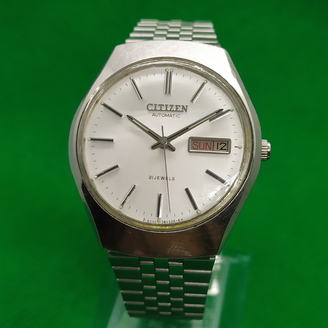 Vintage Citizen Automatic Men's Watch 8200A White Dial 21 Etsy