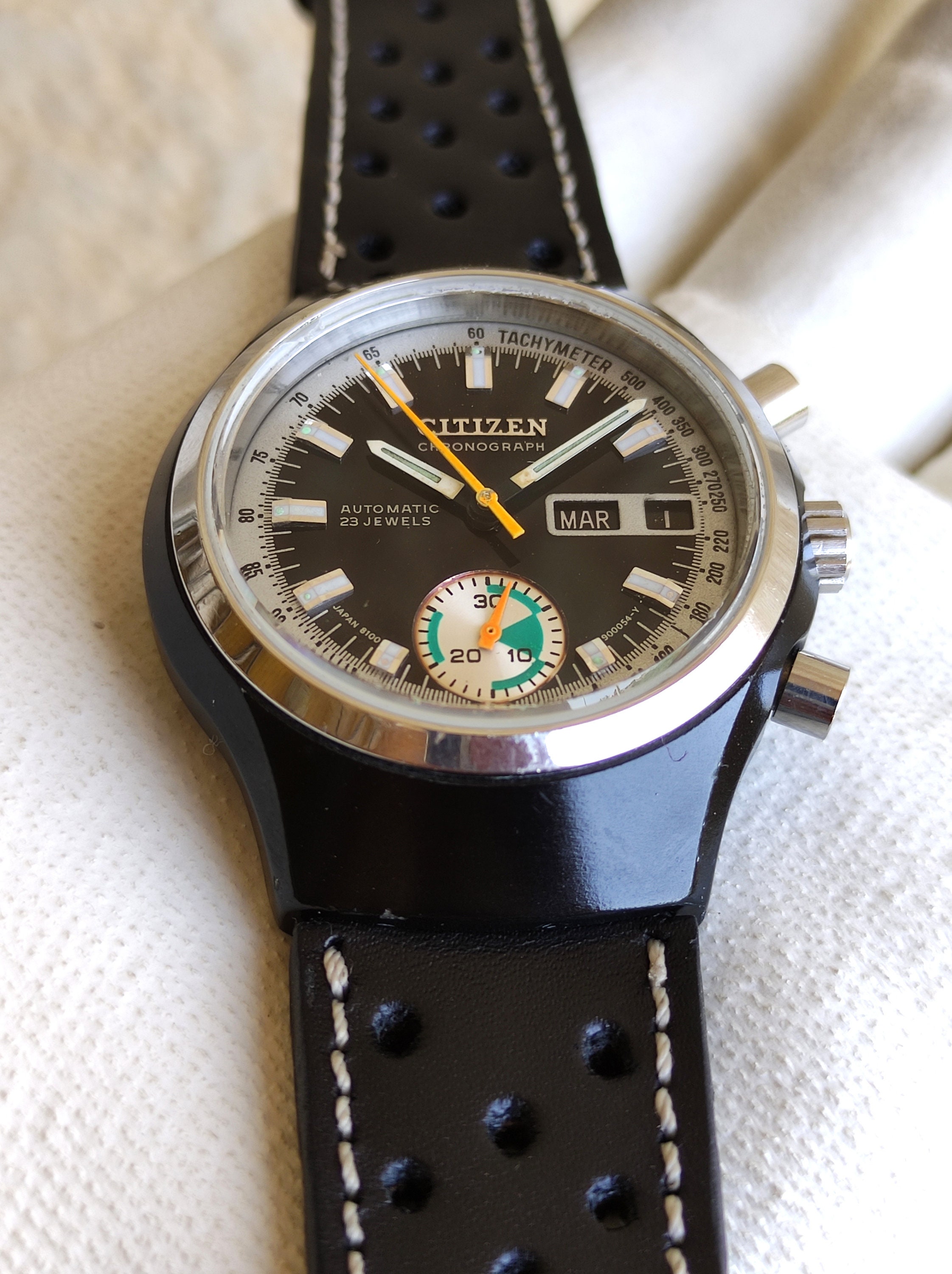 Vintage Citizen Chronograph Watch Mens Citizen 8100 Automatic Etsy