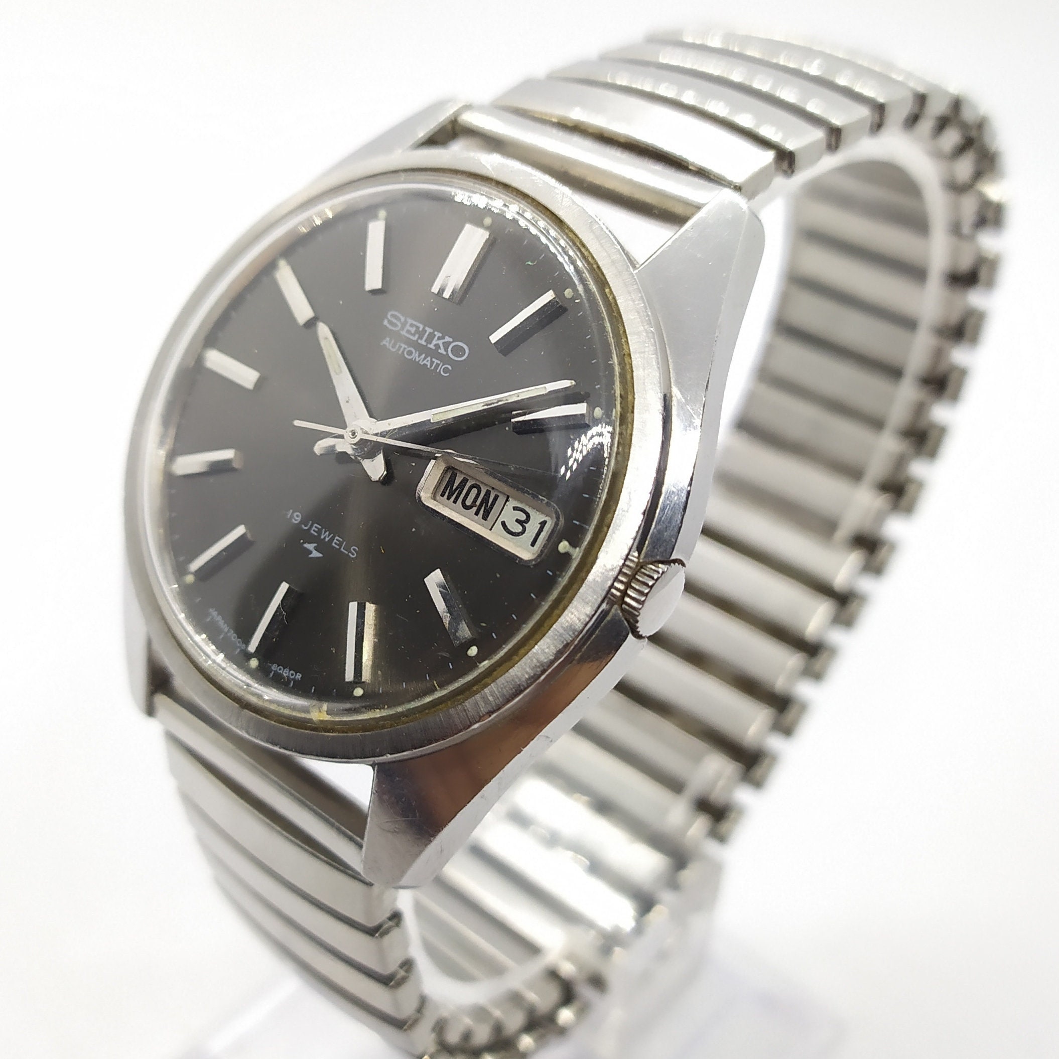 Seiko Automatic 7006 8040 Men's Black Dial 19 Jewels - Etsy