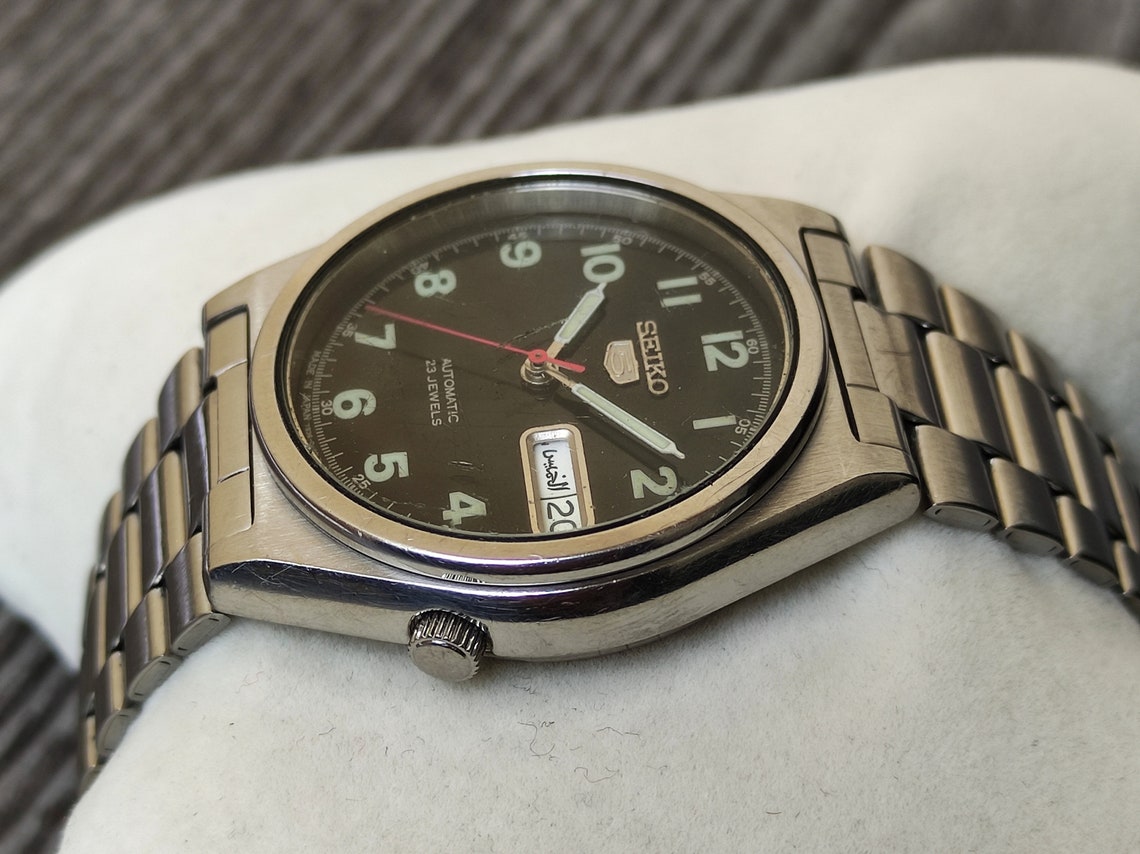 Vintage Seiko 5 Automatic 23 Jewels Seiko 7S368180 Number Etsy