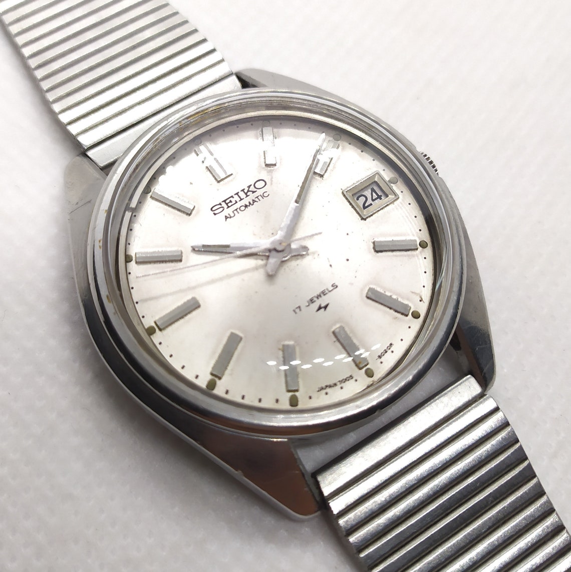 Seiko Automatic Men's Vintage Watch Men 7005-8022 White | Etsy