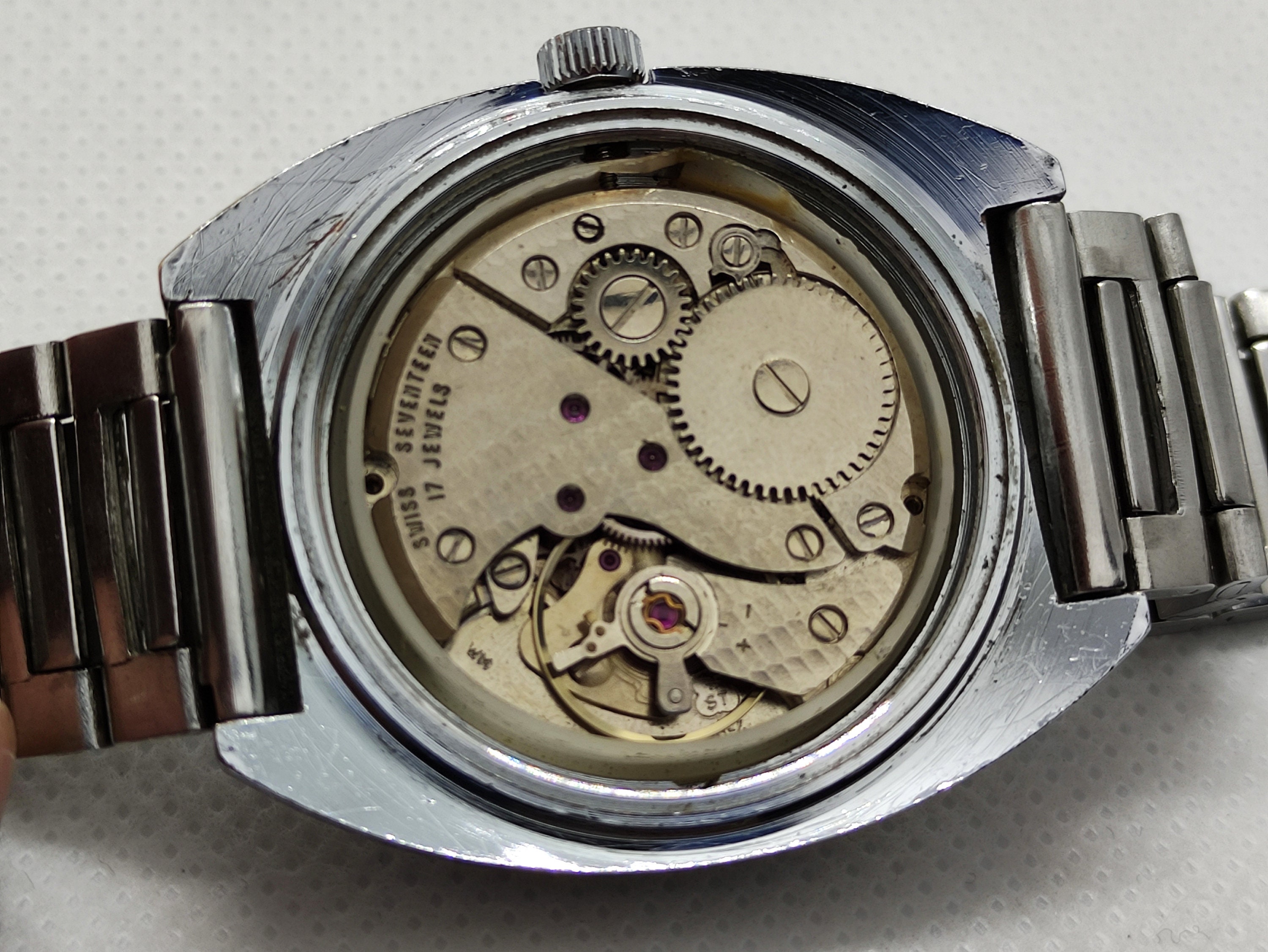 Jaquet Girard Geneve Watch Blue Men's Vintage Wristwatch | Etsy