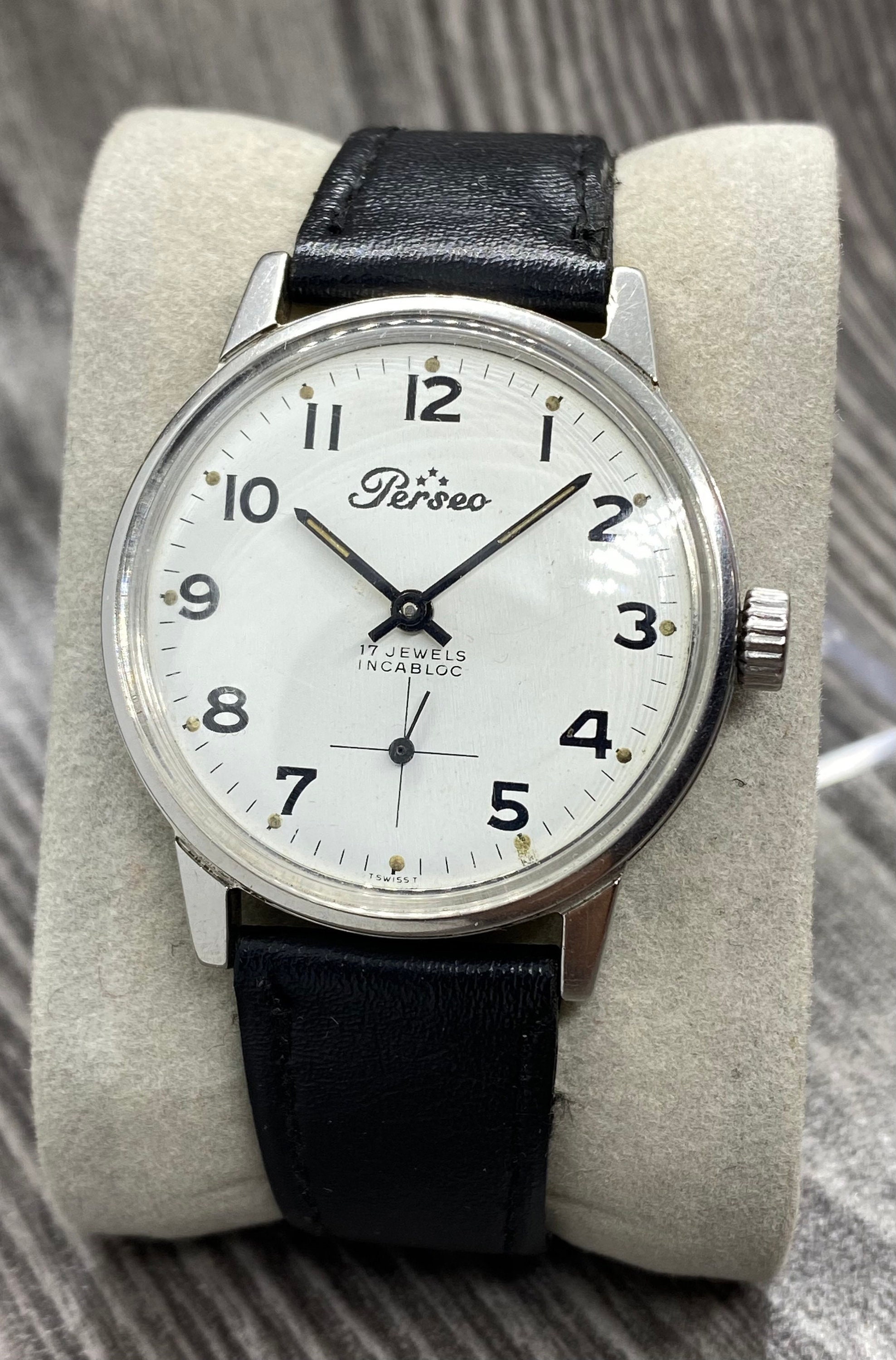 Perseo Watch Mens Vintage 17 Jewels Swiss Made Arabic Dial | Etsy India