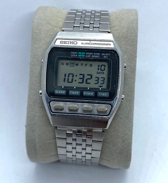 SEIKO LCD Digital Watch A547-500C Vintage Watch Men's | Etsy