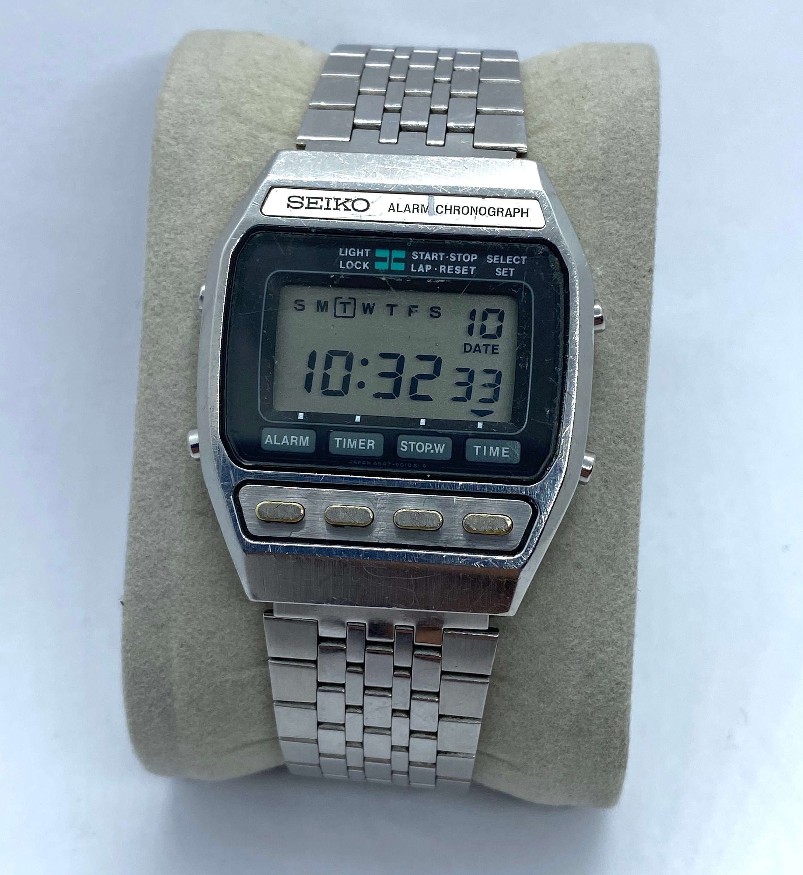 SEIKO LCD Digital Watch A547-500C Vintage Watch Men's - Etsy