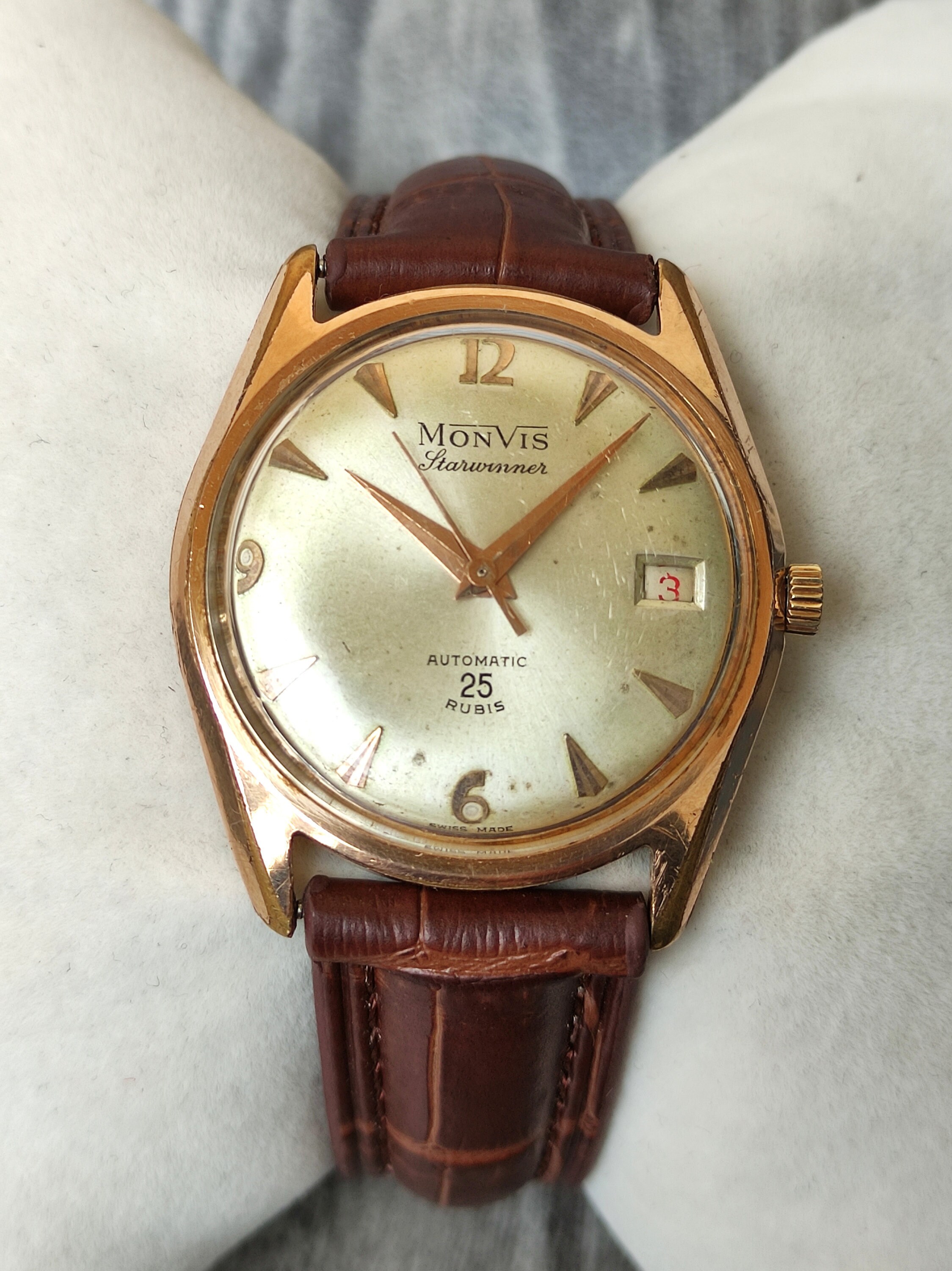 Monvis Starwinner Automatico Uomo 25 Gioielli Oro Placcato | Etsy Italia