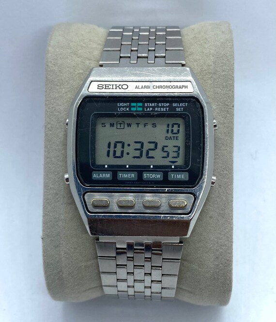 SEIKO LCD Digital Watch A547-500C Vintage Watch Men's | Etsy