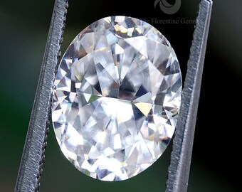 2.30 CT Oval Cut Colorless Loose Moissanite for Engagement Ring and Wedding Ring,Oval Moissanite for Pendant and Bridal Set Ring,Custom Ring