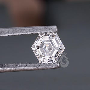 1.5 CT Hexagon Step Cut Diamond for Custom Jewelry,Lab Grown Diamond for Custom Engagement Ring,Antique Diamond for Women,Anniversary Gift