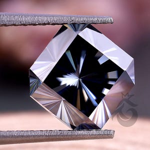Fantasy Square Cut Loose Moissanite Diamond For Engagement Ring,Dark Gray Moissanite Gemstone For Custom Jewellery,Anniversary Gift For Her