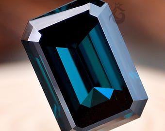 6.40 CT Emerald Cut Dark Green Loose Moissanite,Unique Handcrafted Moissanite For Engagement Ring & Jewelry,VVS Clarity Sparkling Moissanite