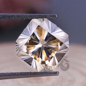 8 MM Fantasy Square Shape Loose Moissanite Diamond, Light Yellow Diamond for Antique Vintage Ring, Engagement Ring, Or Pendant, Gift For Her