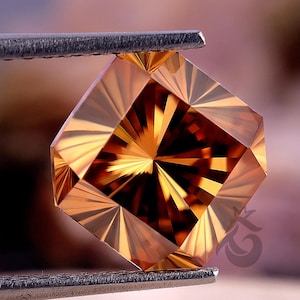 Fantasy Square Shape Moissanite Diamond, 8MM Brownish Yellow Moissanite Diamond, Loose Diamond for Antique Vintage Ring, Pendant,Or Earrings