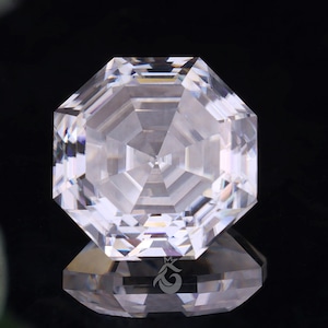 2.59 CT Hexagon Loose Cut White Moissanite, Step Cut Flat Cut Moissanite for Customize Engagement Ring, Vintage Style Moissanite for Ring