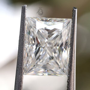 2.5 CT Radiant shape princess style step cut Amazing Loose Moissanite,Classic Square Cut Moissanite for Ring,Pendant and Jewelry for Women