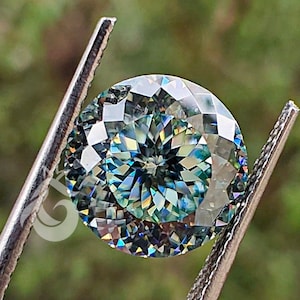 Light Green Color 2CT Portuguese Cut Colorless Loose Moissanite for Engagement Ring,Pendant/Earrings,Beautiful Moissanite Bridal Set Ring