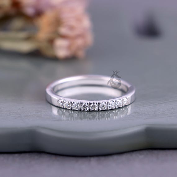 ラボグロウンダイヤエタニティリング② 2mm ラボグロウンダイヤモンド結婚指輪、ラウンドダイヤモンド 1/4