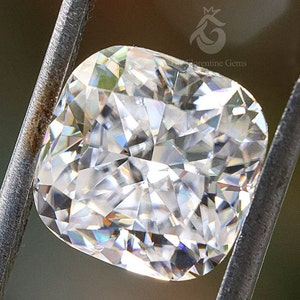 2.5CT Cushion cut Ice Crushed Loose Moissanite,Unique Handcrafted Moissanite For Engagement Ring and Jewelry,Full of Fire and Brilliance