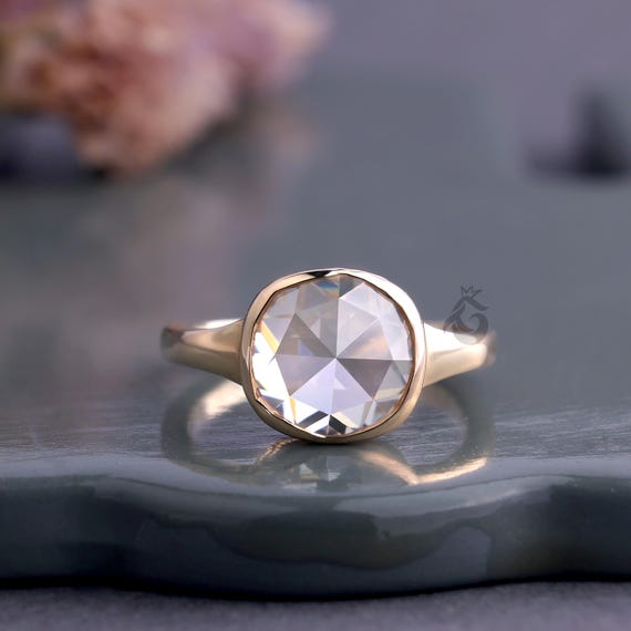 Signature Bezel Set Carat Cushion Rose Cut