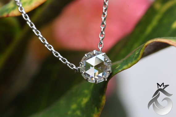 Moissanite necklace etsy clearance