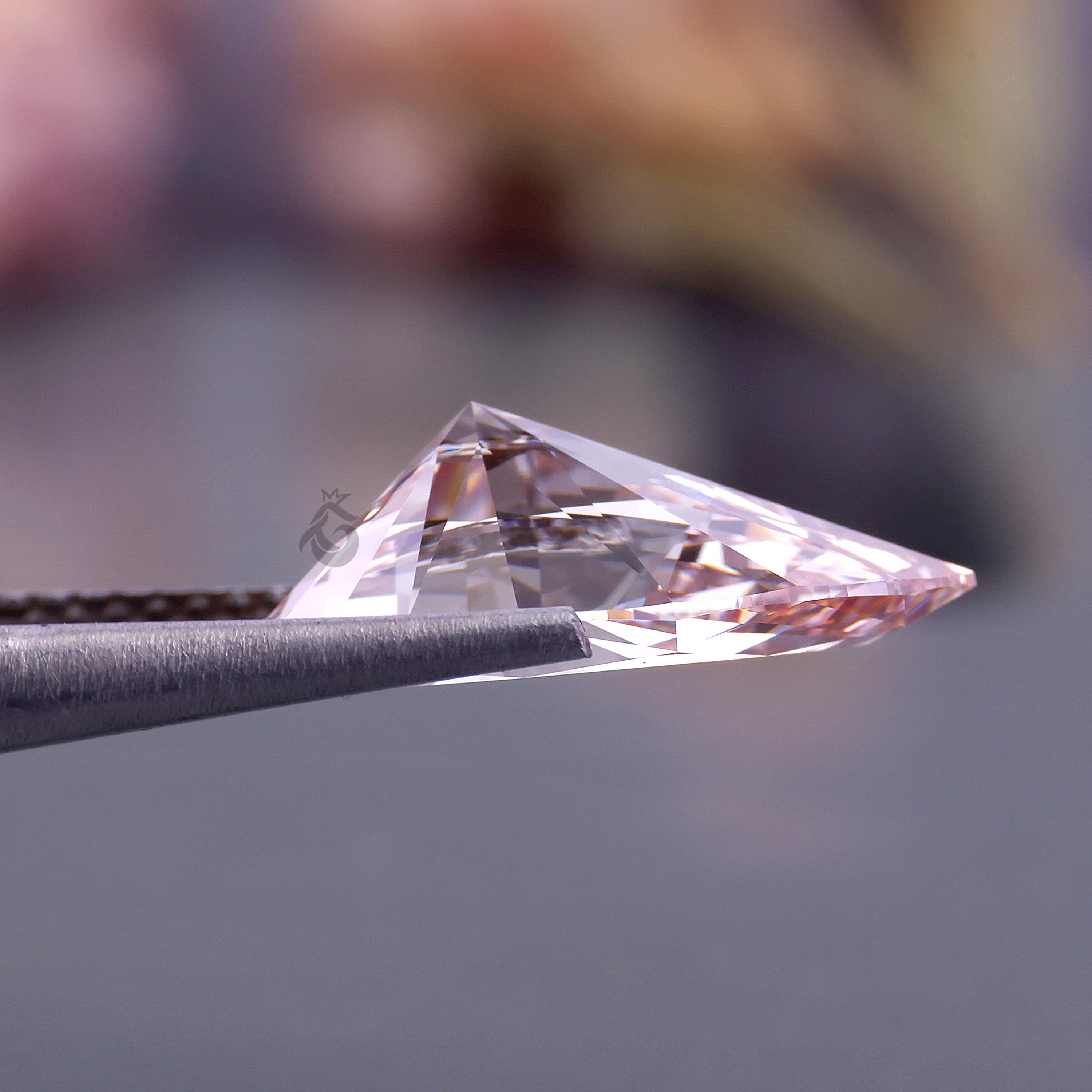 3.50 CT Pear Cut Fancy Pink Diamond, Loose Pink Lab Grown Diamond 