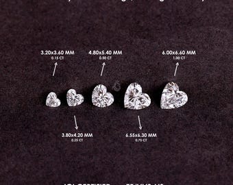 Heart Cut EF VVS-Vs Clarity Lab Grown Diamond,Eco Friendly Loose CVD Diamonds For Jewelry,Igi Certified Brilliant Heart Lab Created Diamonds