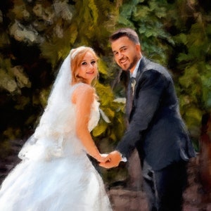 Custom Portrait Painting from your Photo,Personalized Family Painting Canvas,Custom Couple Portrait,Digital Print on Canvas Ready to Hang image 10