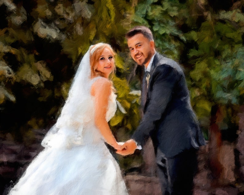 Custom Portrait Painting from your Photo,Personalized Family Painting Canvas,Custom Couple Portrait,Digital Print on Canvas Ready to Hang image 10