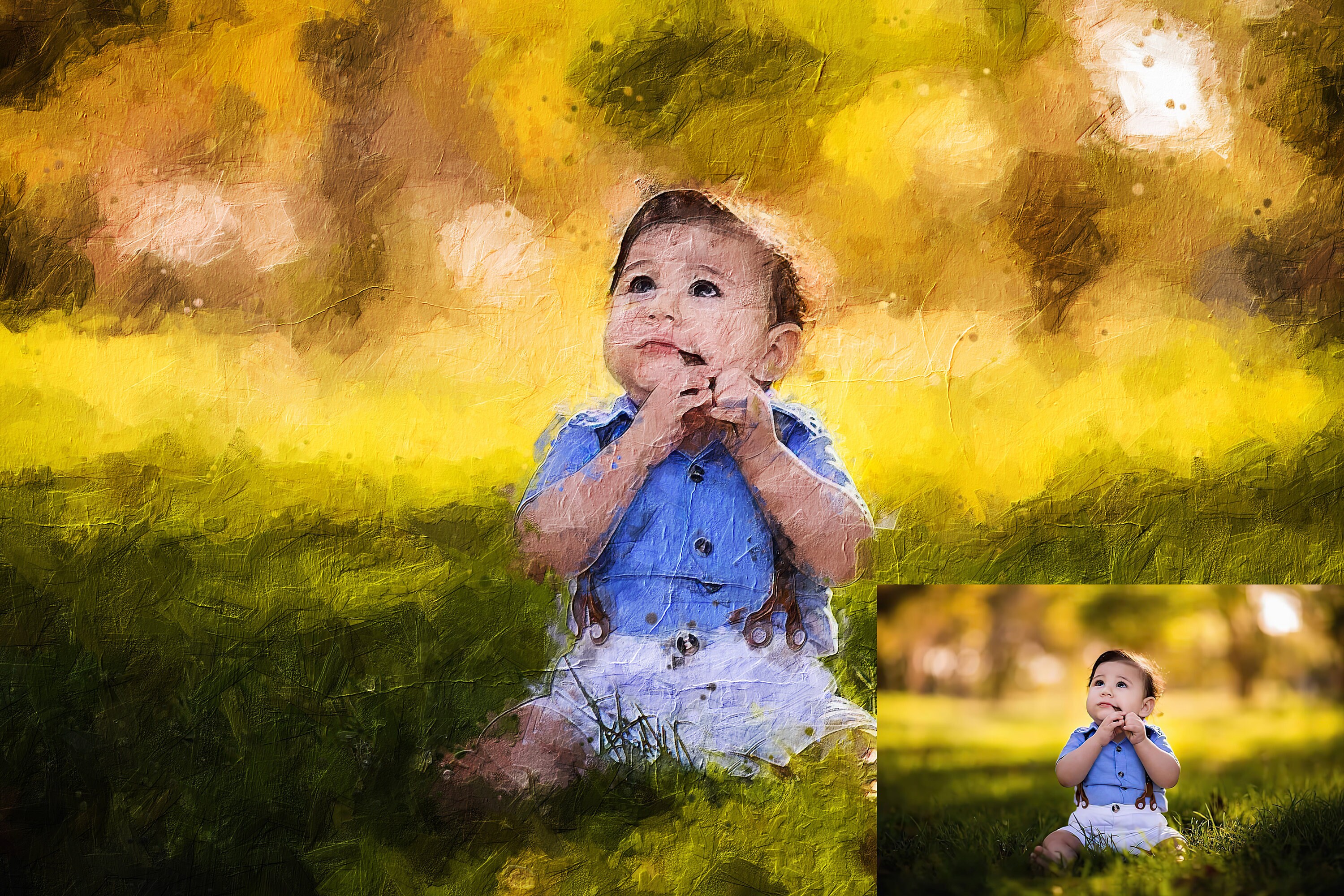 Your Custom Portrait Photo to Painting.  Drawing for family, Kids & P…
