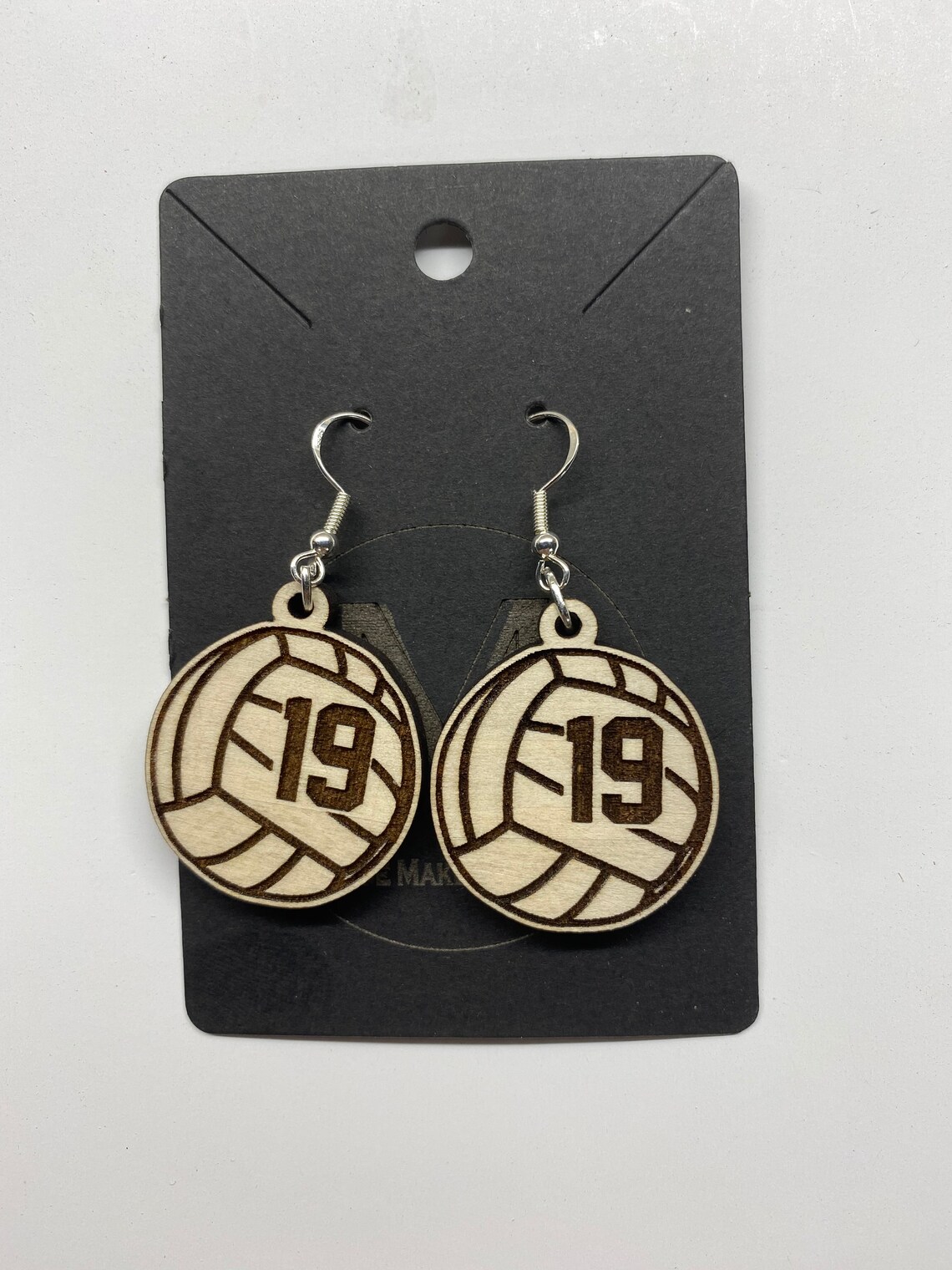 Custom Wooden Volleyball Earrings Etsy
