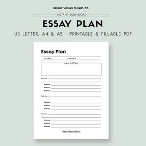Essay Template, Essay Planner, Printable Essay Planner, Student Printable, Printable Student Planners, Essay Planning, Writing Planner