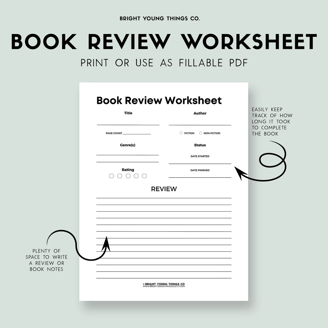Book Review Printable Book Review Worksheet Printable PDF Book Review