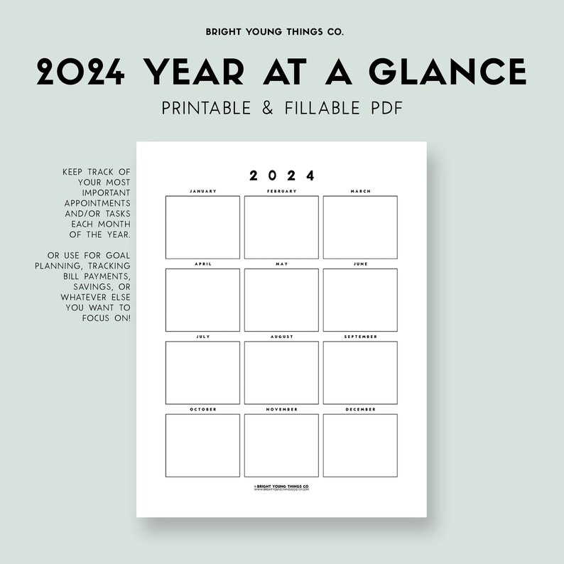 2024 At A Glance Calendar Printable Calendar Images And Photos Finder