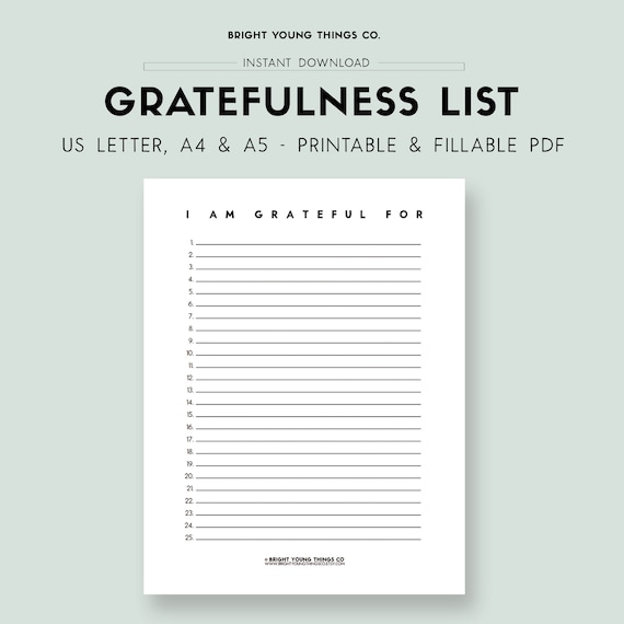 Printable Gratitude Journal, Gratitude Worksheets, Gratitude Journal Printable, Self Reflection Worksheet, Self Care Printable, Fillable PDF
