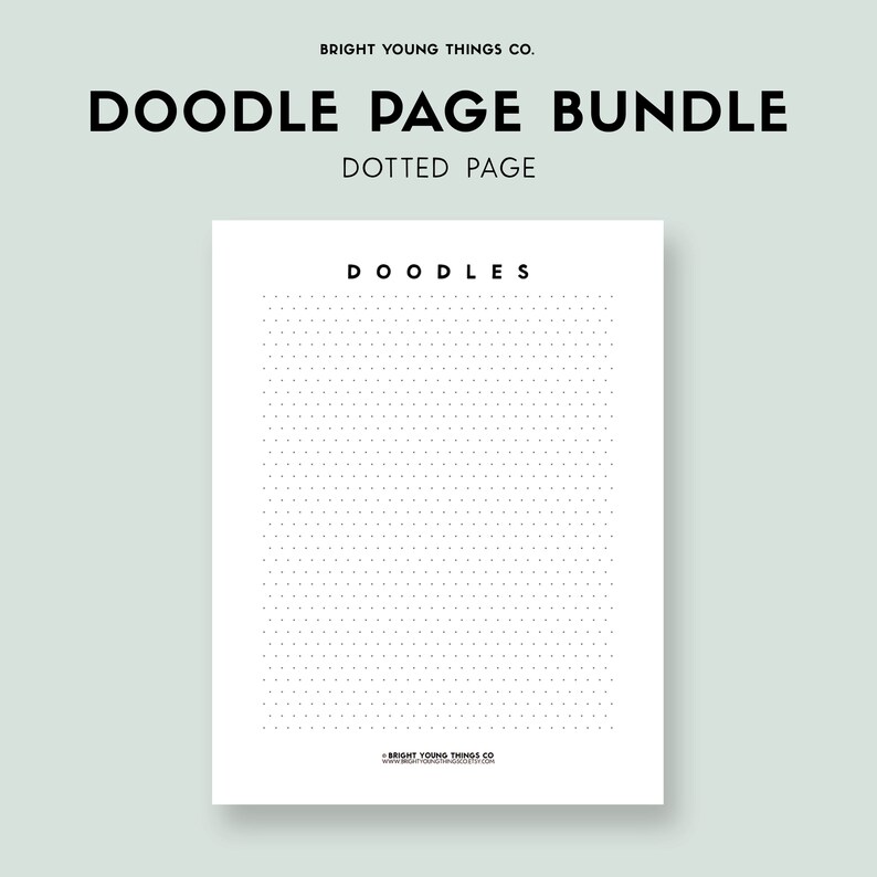 Doodle Page Printable PDF Doodle Page Bundle Digital Doodle - Etsy