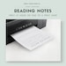 Reading Notes Template, Book Notes Printable, Reading Log Printable ...
