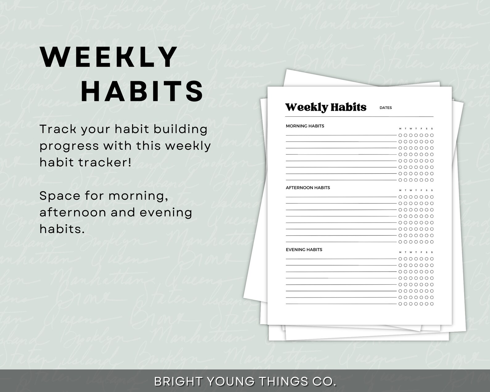 Weekly Habit Tracker Printable, Printable Routine Tracker, Habit ...