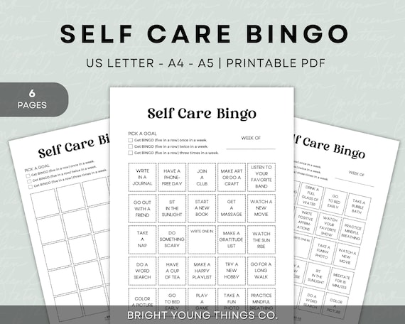 Self Care Bingo, Self Care Game, Self Care Ideas, Mental Health Printable, Self Care Printable, Wellness Products, Wellness Printable