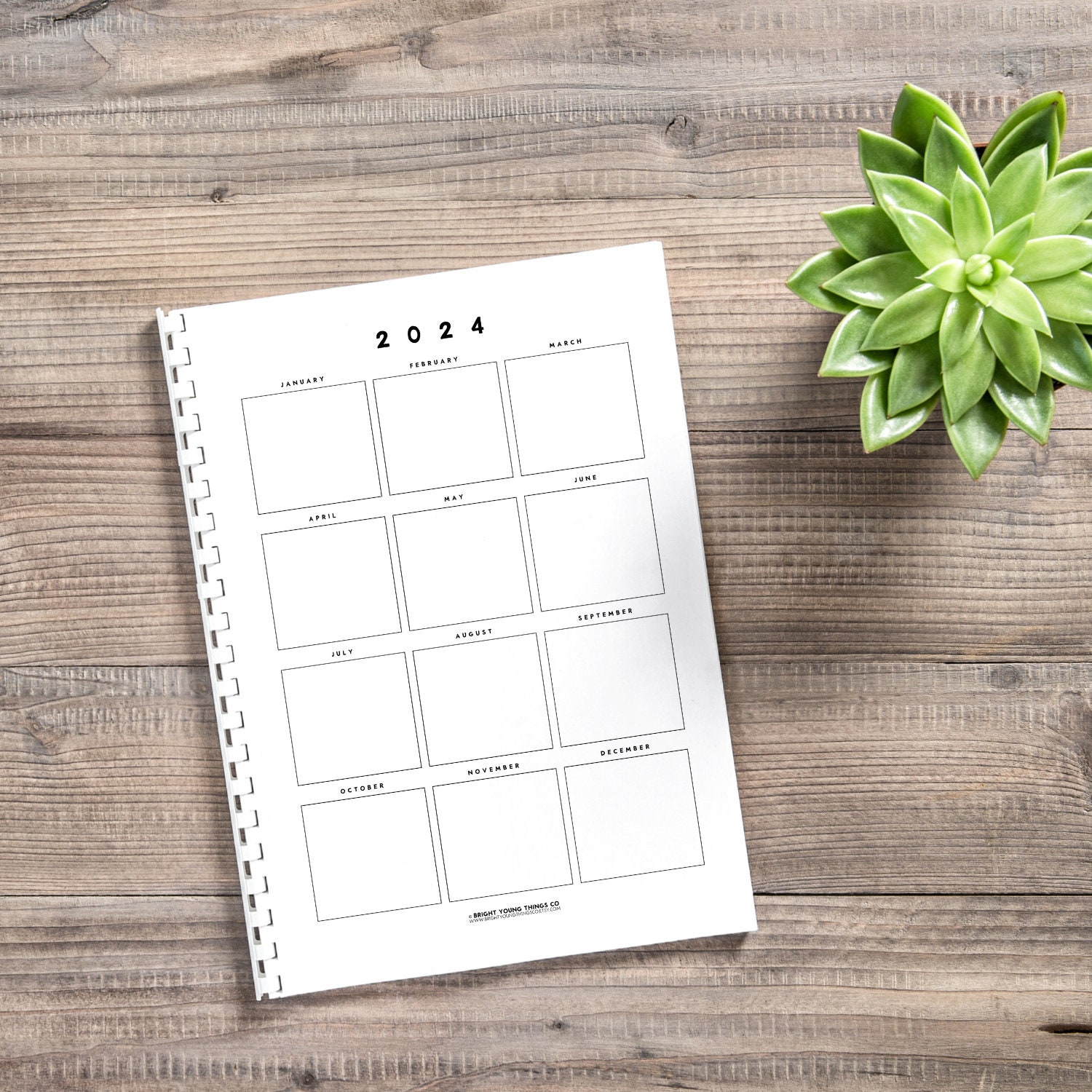2024 Year at a Glance Printable, 2024 Calendar Printable, Printable ...